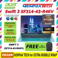 Acer Swift 3 SF314-43-R4KV 14'' FHD Laptop ( AMD Ryzen 3 5300U, 8GB, 256GB SSD, ATI, W10, HS ) Laptop murah