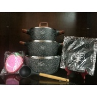 💥READY STOCK💥 PERIUK VANTAGE MARBLE GRANITE 3 IN 1 COOKWARE ORIGINAL