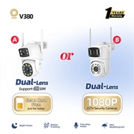 V380 4G CCTV 2MP Dual Lens Security IP CCTV Camera Wireless Outdoor Camera Full Color Night Vision