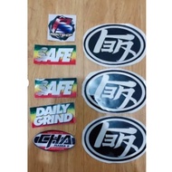 customized resin emboss logo sticker motor
