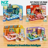 3D Craft Toys Educational Home Interior DIY Puzzle 3D Foam Miniature DIY Jigsaw House Series