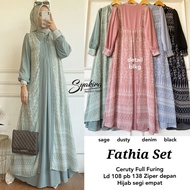 100%  Fathia set jilbab - Zaina set jilbab by syakira | gamis set jilbab
