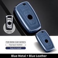 เคสกุญแจหนังโลหะ AIRSPEED สำหรับ BMW รุ่นเก่าที่ทำจากอลูมิเนียมและหนังวัวเพื่อป้องกันการสึกหรอ