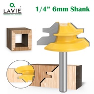 LAVIE 1PC 1/4 Inch Shank 45 Degree 1/2 Stock Lock Miter Router Bit Woodworking Tenon Milling Cutter 