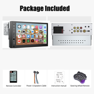 ESSGOO 1 Din/2 Din Universal 7 นิ้วมัลติมีเดีย MP5 เครื่องเล่นสเตอริโอรองรับบลูทูธวิทยุ FM Dual USB 