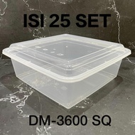 PROMO SPECIAL THINWALL DM 3600 ML SQUERE - 3600ML SQ - FOOD CONTAINER
