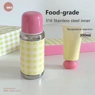 AKS Sunion Bottle, Vintage Lattice Series, 350/450ml, 316L Stainless steel inner, leakproof, tempera