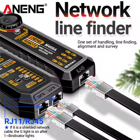 Network Cable Analyzer ANENG M469A RJ45 RJ11 Telephone Wire Tracker Receiver Line Finder Tester Chec