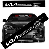 Car Windscreen Windshield Sticker BLACK Decorative Stickers For KIA New KIA Logo Morning Seltos K2 K3 K5 Carens Ceed Forte Cerato Soluto Sportage Picanto RIO Carnival Accessories