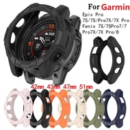 Protective PC/TPU Case for Garmin Epix Pro Fenix 7/7X/ 7Xpro/7S/7pro7Spro/8 Bumper Silicone Cove