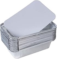 Webake Large Aluminum Foil Tin Pans 9 x 5 inch Disposable Aluminum Foil Take-out Containers 3 Lb Foi