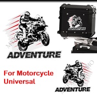 Motorcycle For Yamaha BMW Benelli Honda Top Side panniers Luggage Aluminium Box case Stickers ADV Adventure Trunk