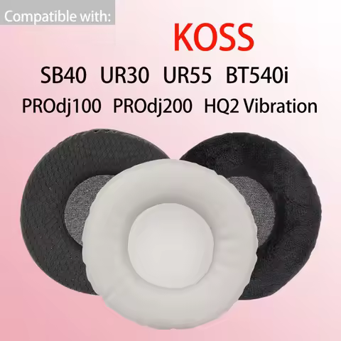 Pro DJ100 DJ200 Earpads for KOSS SB40 UR30 UR55 Headphones BT540i HQ2 Vibration Ear Cushions Replace