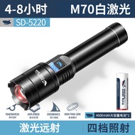 Đèn Pin Cầm Tay Laser Smile Shark M80 Zoom 500m Durable LED Outdoor Handheld Đèn Pin USB Rechargeabl