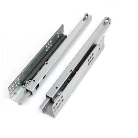 Under Mount Single Extension Drawer Slide Soft Close 3/4 Extension 2-Fold Pin Fixing DTC