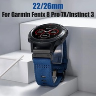 QuickFit 22mm 26mm Nylon Strap for Garmin Fenix 8 Pro 8 7X 7 Pro/Tactix 8/Instinct 3 2X/Forerunner 9