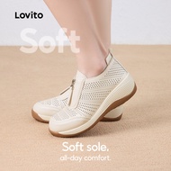 Lovito Casual Breathable Boat Shoes for Women LFAS4003 Lovito Kasut Bot Bernafas Kasual untuk Wanita