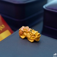 อะไหล่ปี่เซียะ 2.7 ดอกบัว ลงยาชมพู ทองคำแท้ 99.99% ถูกที่สุด การันตี ส่งฟรี มีใบรับประกัน
