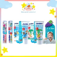 Jordan Kid's Toothpaste Step 1 & Step 2 (75g) 1pcs / Toothbrush 1-4y 3-5y 6-9y