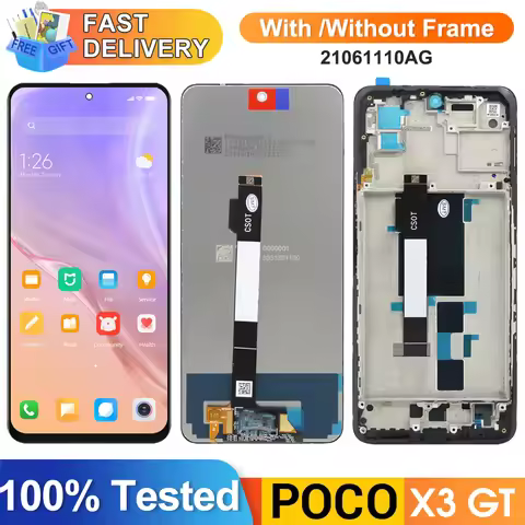 Poco X3 GT Display Screen Replacement, for Xiaomi Poco X3 GT 21061110AG Lcd Display Digital Touch Sc