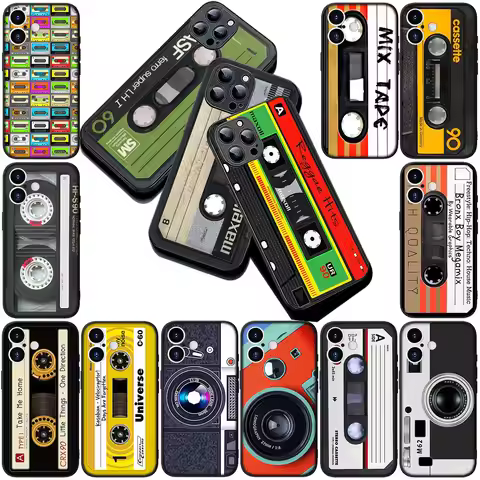 Phone Cover for Apple iPhone 17 Pro XS Max Air 6 Plus X 5 + SE 2022 SE2 16E XR Case Retro Camera Vin
