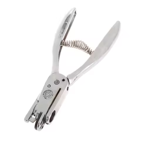 2-in-1 Punch Pliers Notches Pattern Hole Steel Leather Tool Hand Held Slot Holes Punching 13mm Round