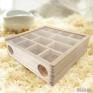 [Bilibili1] Hamster Digging Box Container Multi Chamber Hideout Hamster Hiding Tool Wood Maz