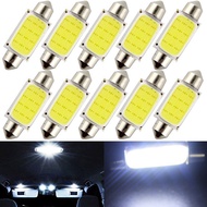 10pcs 41mm 42mm C5W 1.5W COB LED Car Festoon Reading Dome Map Light Bulb White