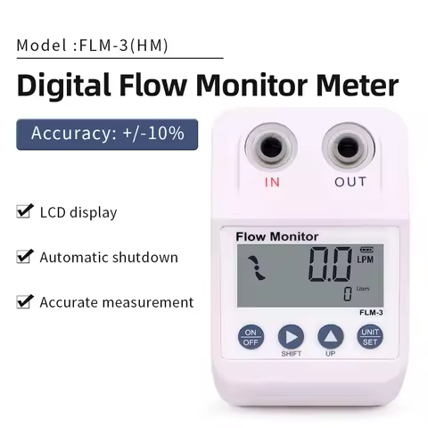HM FLM-3 Flow Meter Electronic Alarm Water Purifier Flow Monitor Digital Filter Water Flow Meter Rea