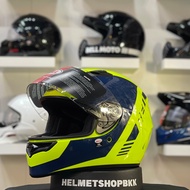 หมวกกันน็อคเต็มใบ BELL QUALIFIER TURNPIKE GLOSS HI - VIZ/YELLOW/NAVY