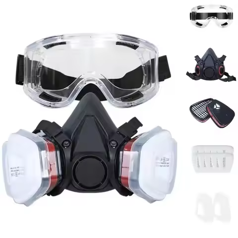 New 7-in-1/16-in-1 Black 6200 Dust Mask Half Face Respirator Spray Paint Organic Vapor Chemical Gas 