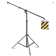 4m/157in Light Stand 2-in-1 Adjustable Boom Light Stand Multifunctional Tripod Heavy Duty 5kg/11lbs 