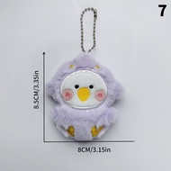 🔥🔥🔥oqfu Cute Cartoon Plush Doll Toys Keychain Pendant Squirrel Penguin Design Bag Decoration Holiday Gift For Girls Plush Stuffed Toy