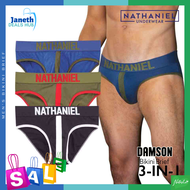 Natasha Nathaniel Men's 3-Pieces Bikini Brief Plain & Prints