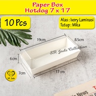 [10 pcs] Paper Box 7x17 Hotdog Box 7 x 17 cm Mika Cake Case Sandwich Burger Box Bread Salad Cake Box