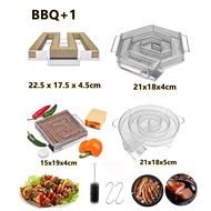 Cold Smoke Generator BBQ Accessories Steel Barbecue Grill Cooking Tool Smoker Salmon Bacon Fish Mini Apple Wood Chip Smoking BoxBBQ Grills