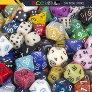 Chessex Dice -Assorted Random Dice D4, D6, D8, D10, D12, D20 Dice (1 Piece)