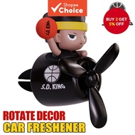 Cool fun basketball rotate propeller car perfume solid air freshener for aircon vent clip plane frag