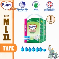 P.Love Standard Adult Tape Diapers - M10 / L10 / XL8 (1 Pack)