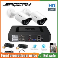 Saqicam 4CH 5MP AHD DVR 2PCS 2MP Weatherproof Bullet Security Camera CCTV Package DIY Kit
