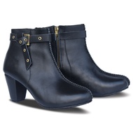 Boots LeatherWanita L02 Black - Atmal - 36-40 Large Size Jumbo 41-45
