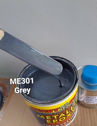 ME301 GREY ( Metallic Epoxy Paint ) 1L METALLIC EPOXY FLOOR PAINT [ HEAVY DUTY ] PROTECTIVE &amp; COATING Tiles &amp; Floor Paint / WP