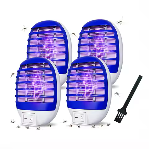 2Pcs LED Socket Mosquito Killer Lamp US/EU Plug Electric Mosquito Fly Bug Insect Trap Killer Night L