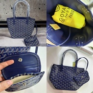 กระเป๋า goryard tote bag mini มีใบลูก hiend  อปก ป้าย ถุงผ้า  ขนาดปาก10 นิ้ว ฐาน 8 สูง 8 ใบเล็ก5 นิ้