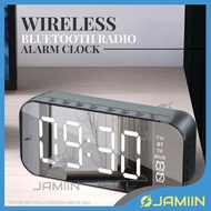BLUETOOTH Radio FM Mirror Wireless Speaker Bluetooth Digital Clock Jam Cermin 收音机 Alarm Clock Jam Lo