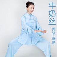 Xiaohe Mountain Tai Ji Suit Women's Clothing 2023 New Milk Silk Ice Silk Tai Chi Exercise Clothing Men's Clothing Spring and Autumn Summer