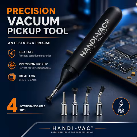 Handi-VAC Anti-Static Mini Vacuum Suction Pen, SMT SMD IC BGA Chip Pickup Tool, Soldering Repair Vac
