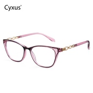 Cyxus anti-blue light reading glasses cat eye Korean PC + metal material 2046