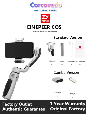 ZHIYUN CINEPEER CQ5 Smartphone Gimbal Stabilizer for IPhone for Xiaomi Holder with AI Face Tracking,