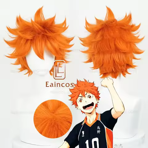 Anime Hinata Shoyo Cosplay Wig Shoyo Hinata 30cm Orange Short Wigs Heat Resistant Synthetic Hair